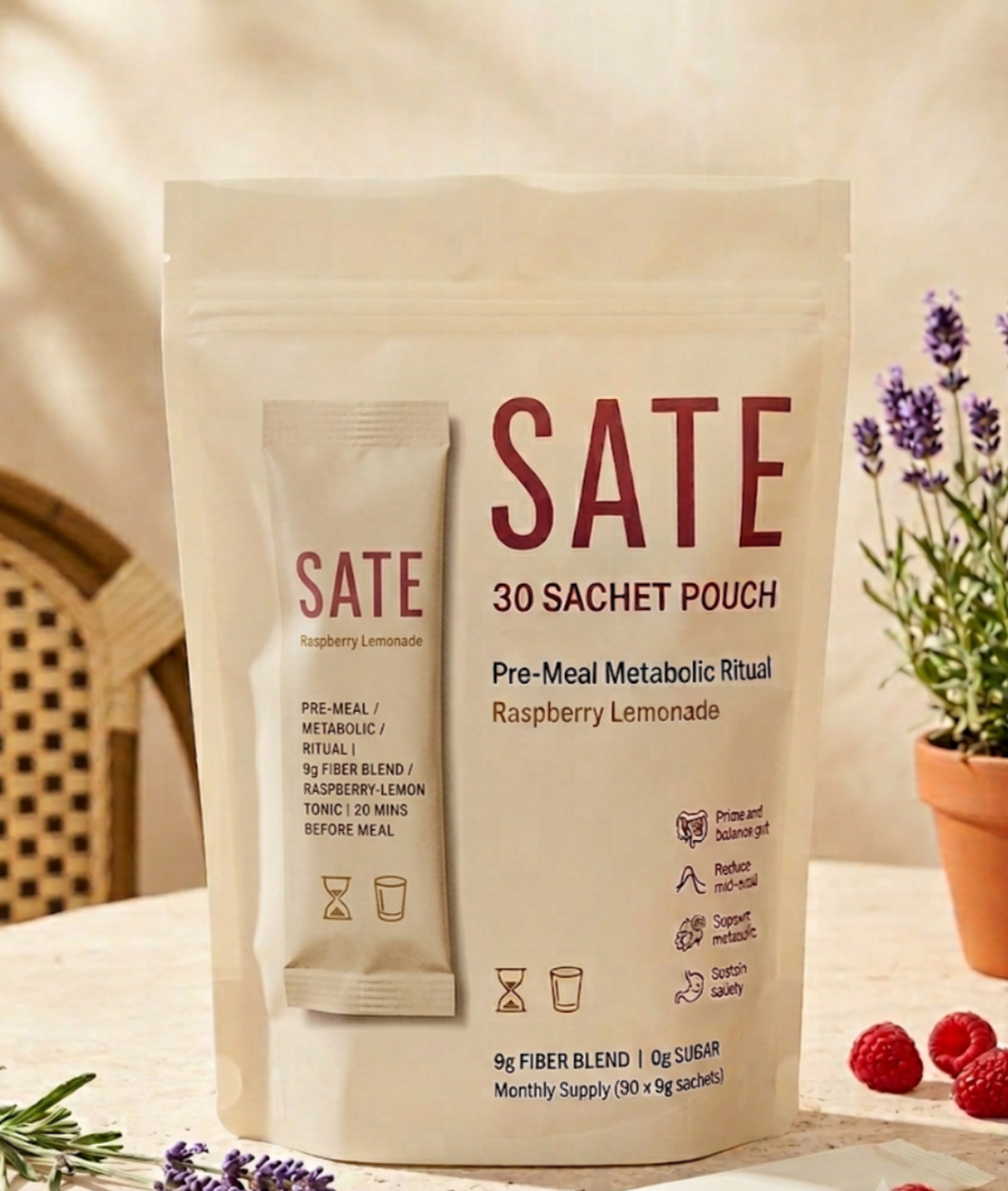 SATE Fibre drink | Raspberry Lime Mint · 30 Sachet Box